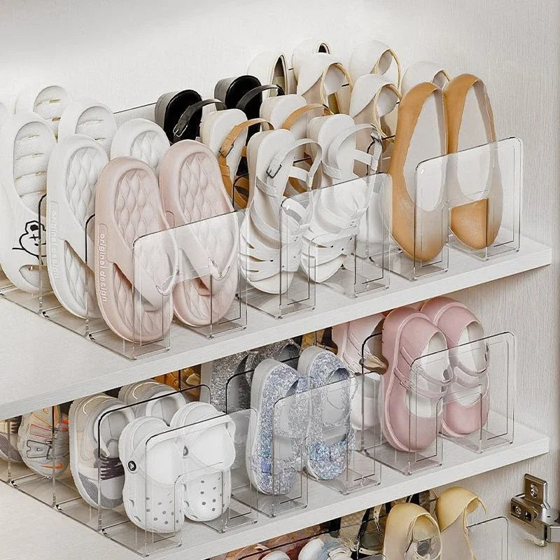 Transparent Plastic Baby Shoe Rack Space Saving Multi Layer Free Standing Shoe Organizer For Entryway Closet Home Storage Oasis Select