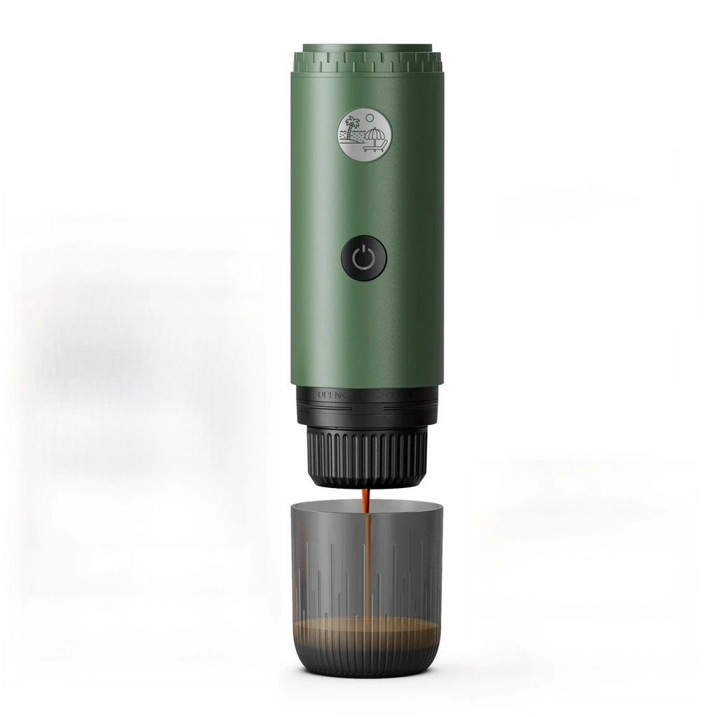 Portable Espresso Machine 3-in-1 Travel Coffee Maker for Camping Hiking Office Self-Heating with USB-C 2026new Oasis Select green