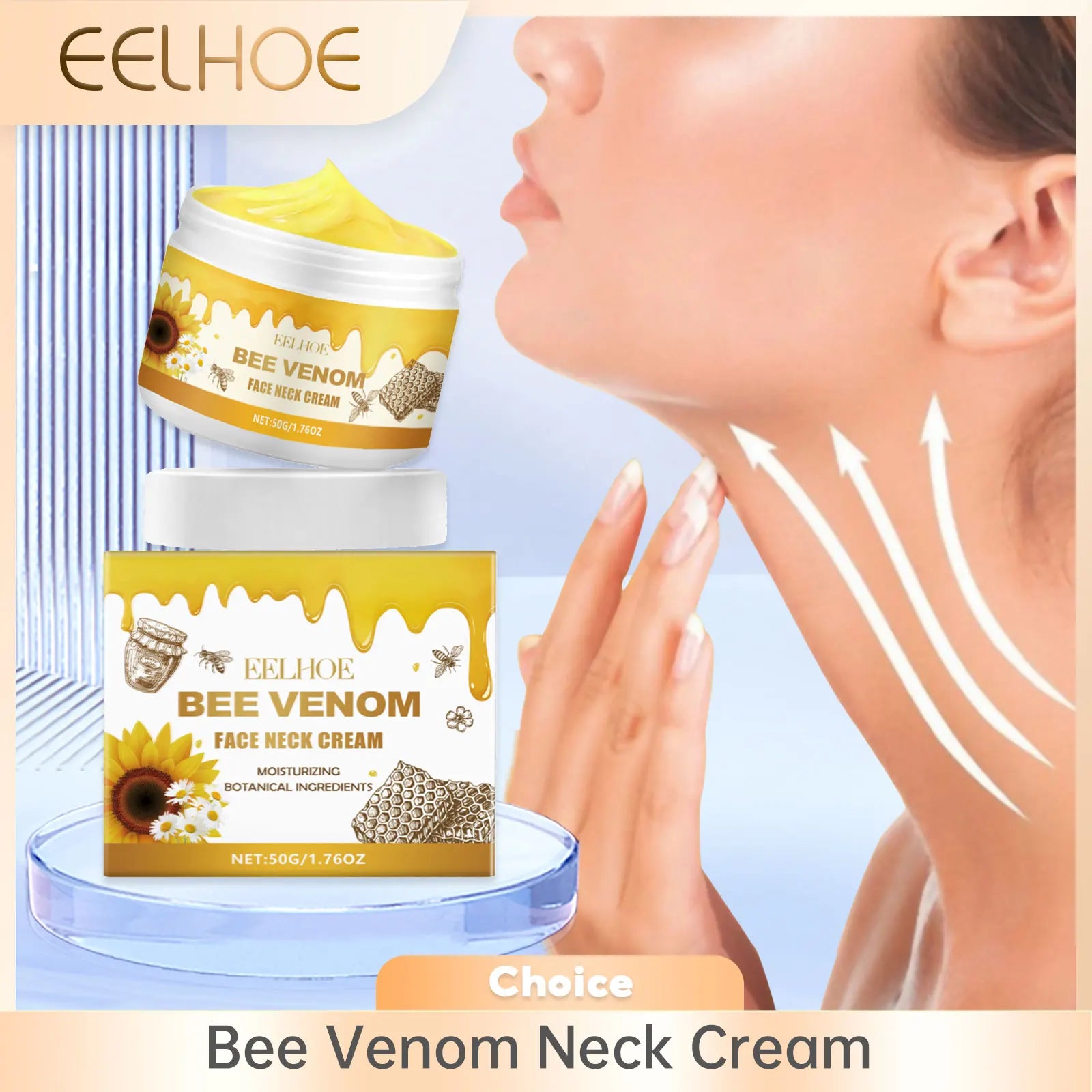 Bee Venom Collagen Neck Firming & Lifting Cream 50g | Eelhoe Neck Firming Cream Oasis Select Default Title