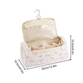 Makeup Bag Large Capacity Portable Cute Pouch Cotton Hair Tool Bag for Travel for Brush Straightener Curler Cosmetics Jewelry Oasis Select B