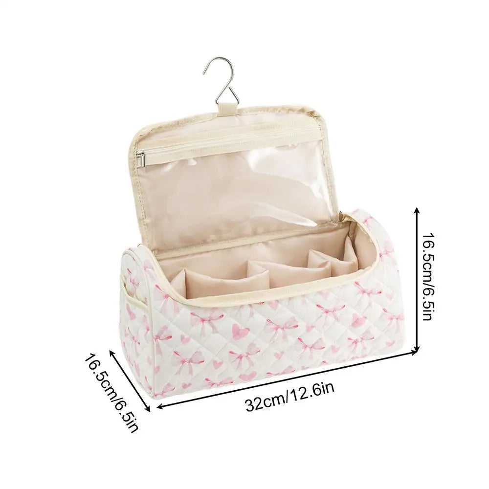 Makeup Bag Large Capacity Portable Cute Pouch Cotton Hair Tool Bag for Travel for Brush Straightener Curler Cosmetics Jewelry Oasis Select B
