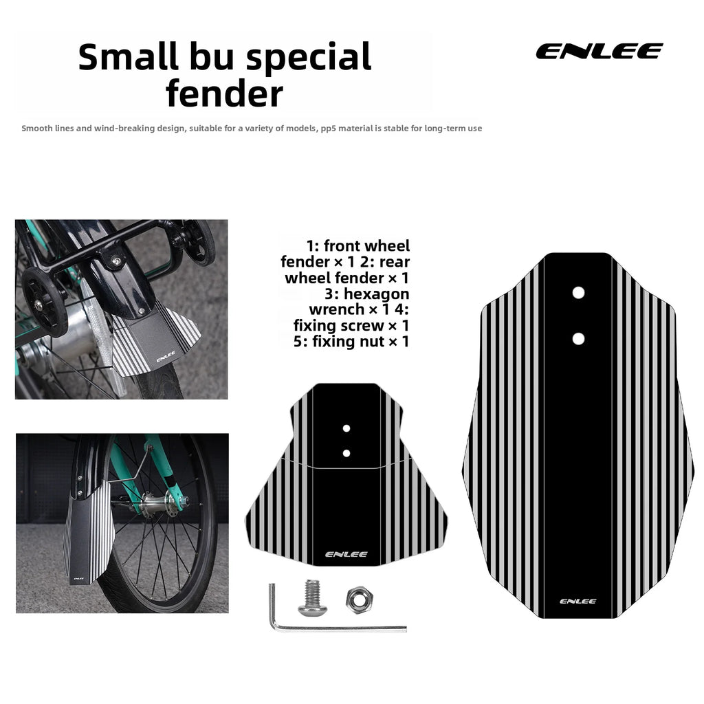 Suitable for Brompton small cloth folding bicycle modification, mudguard decoration, quick disassembly, mud removal, mudguard ti Oasis Select