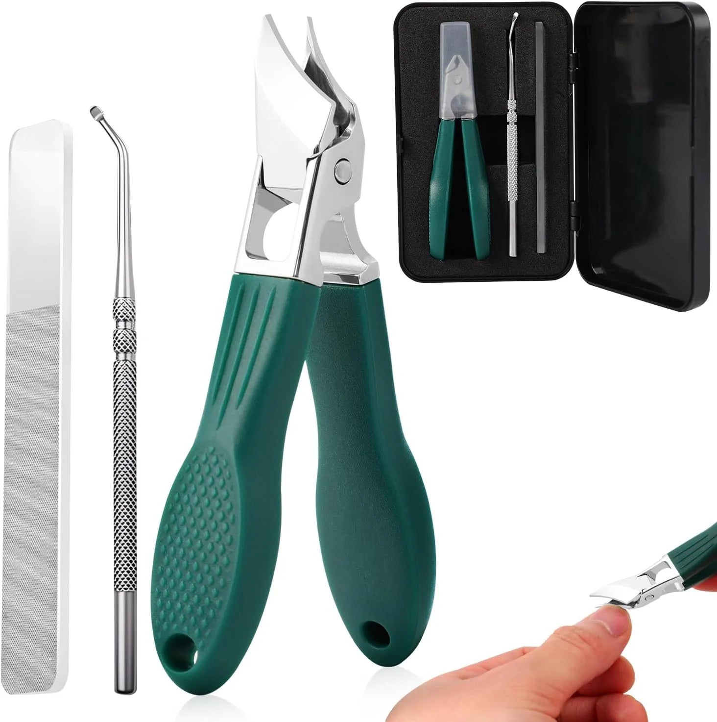 Three sets of eagle beak diagonal nail clippers, diagonal nail clippers, suitable for thick nails, elderly people, and nail care Oasis Select Style 2