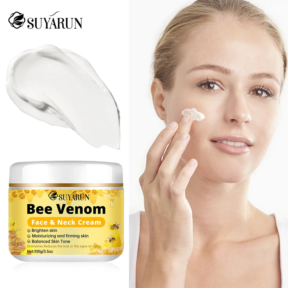 SUYARUN Premium Bee Venom Anti-Aging Face & Neck Cream - Firming Wrinkle Reduction, Deep Hydration Organic Formula. Oasis Select