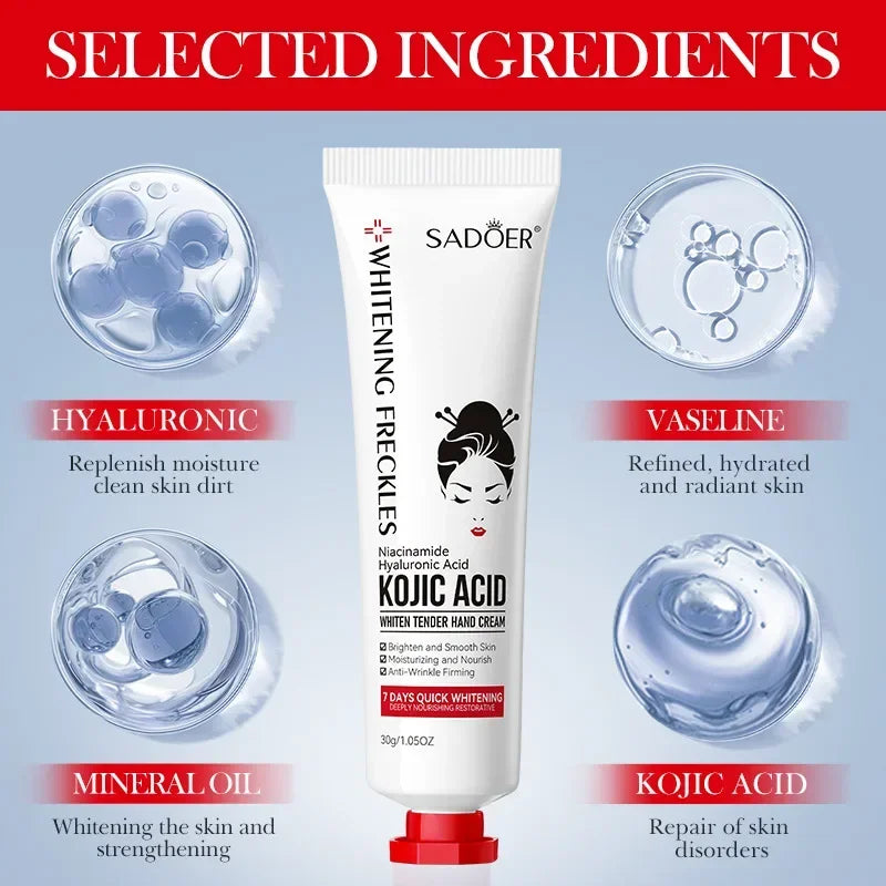 SADOER Kojic Acid Hand Cream – Brightening & Moisturizing Brightening Hand Cream Oasis Select
