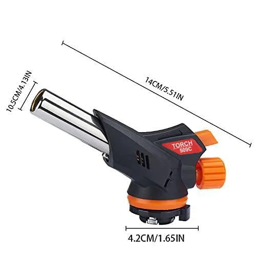ProfessionalAdjustable Butane Torch Kitchen Blow Lighter Cooking Propane Creme Brulee Torch with Reverse for BBQ Baking Oasis Select