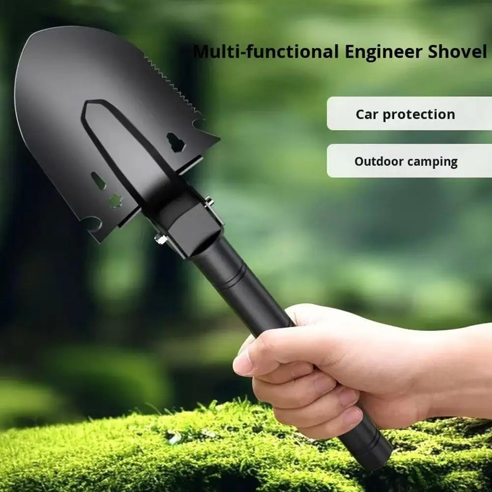 Multifunctional Engineering Shovel Portable Folding Camping Shovel Survival Digging Tool Outdoor Garden Beach Military Shovel Oasis Select