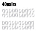 10/20/30/40Pairs Silicone Anti-Slip Eyeglass Hooks Comfortable Secure Glasses Holders For Activities Eyewear Accessories Oasis Select 40pairs clear
