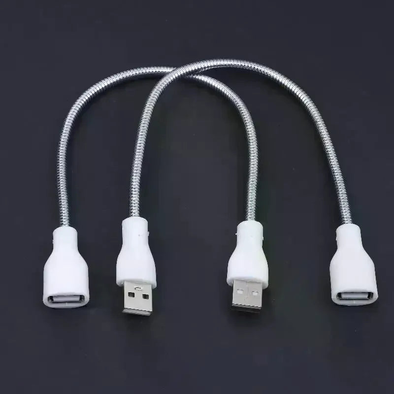 Flexible Metal USB Extension Cable for LED Lamps & Fans