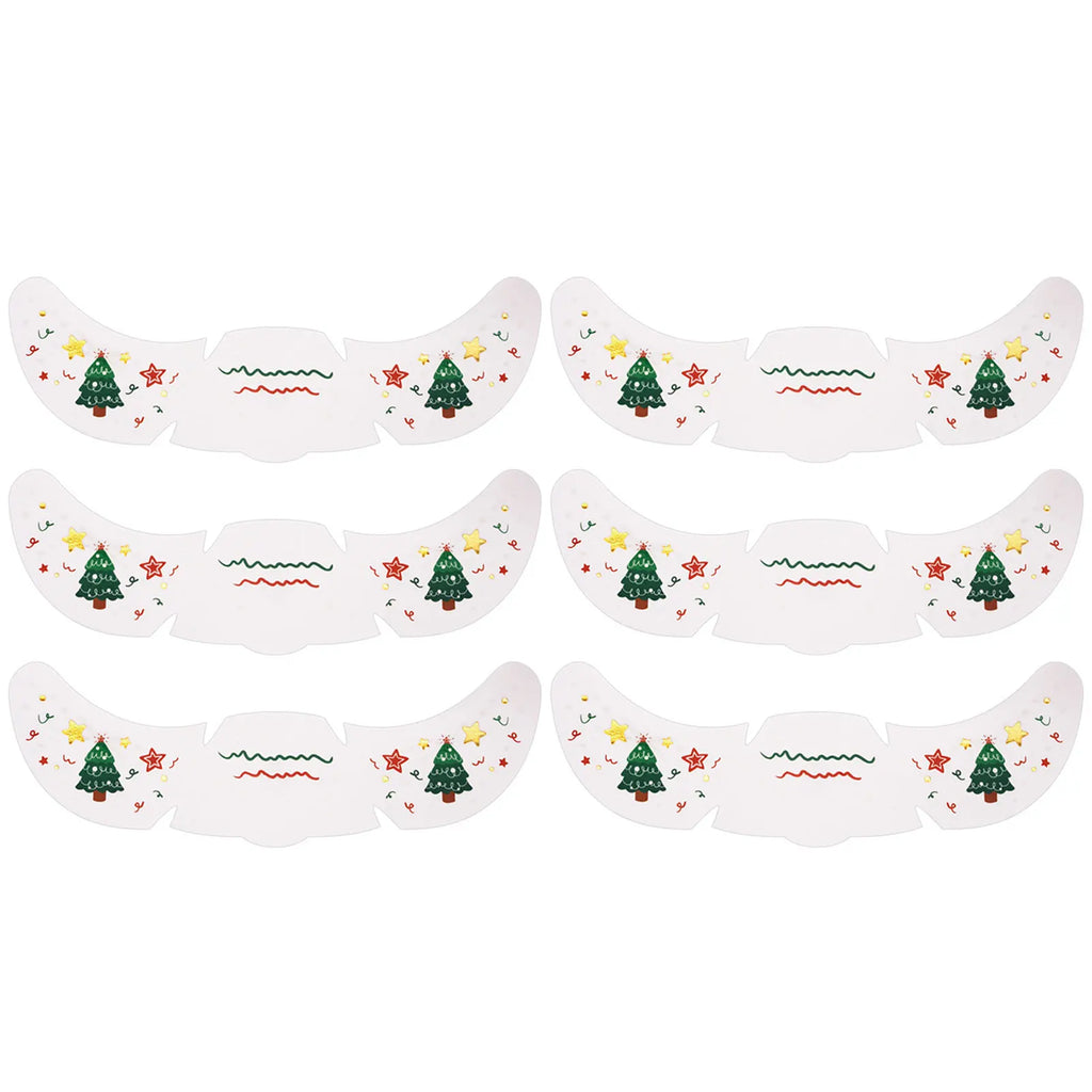 6-Pack Christmas Glitter Freckle Temporary Face Tattoo Stickers