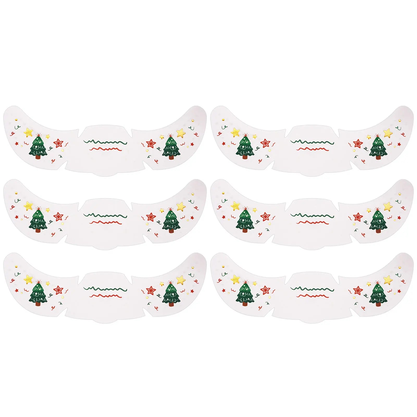 6-Pack Christmas Glitter Freckle Temporary Face Tattoo Stickers