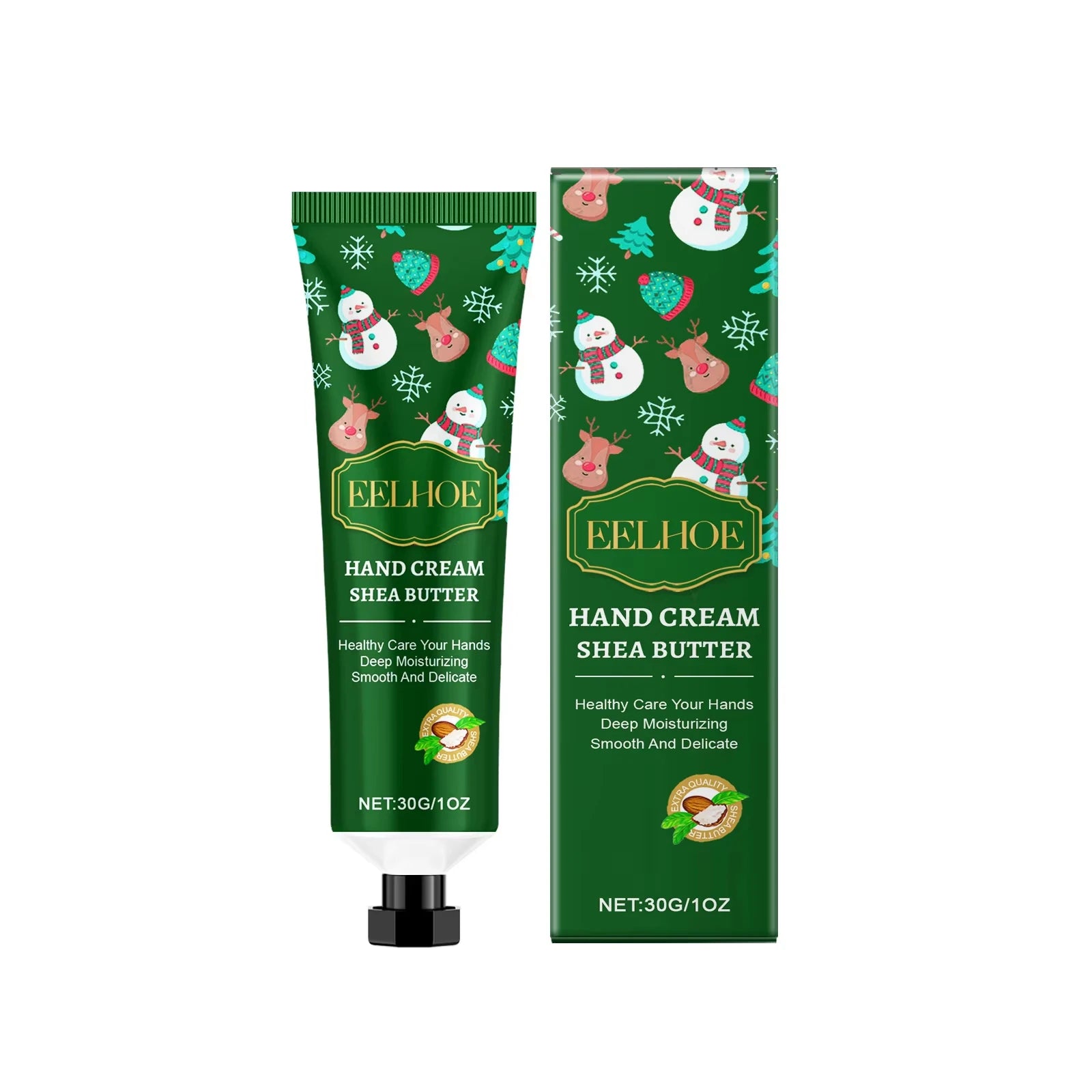 Christmas Hand Cream Moisturizing Refreshing Hand Cream for Dry Cracked Skin Nourishing Anti-Drying Smooth Winter Hydration 30g Oasis Select Shea Butter