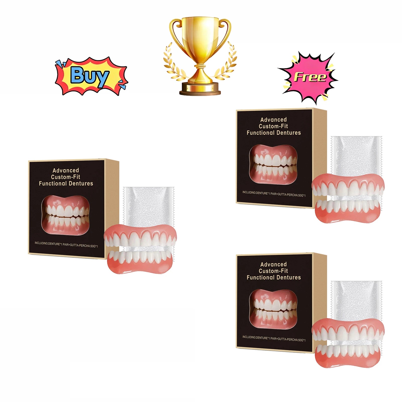 Denture Beauty Kit – Cosmetic Dental Care Set for Daily Wear Cosmetic Dental Kit Oasis Select Buy 1 Get 2 Free