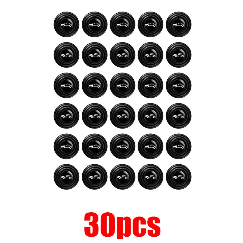 10/30/50pcs Car Door Anti-Shock Pad Door Shock Absorbing Gasket Trunk Sound Insulation Pad Shockproof Thickening Cushion Sticker Oasis Select 30pcs with logo