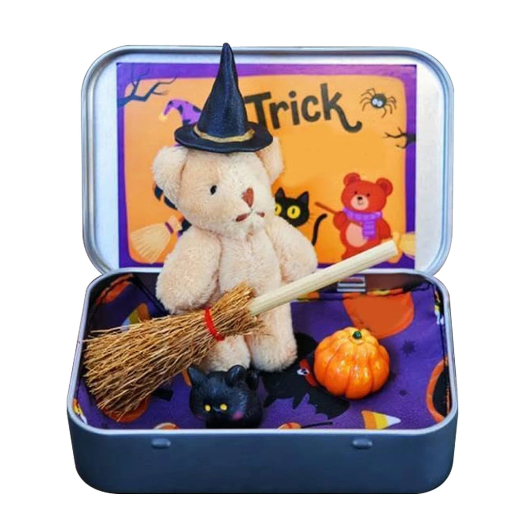 Halloween Witch Teddy Bear in a Box | Spooky Collectible Gift