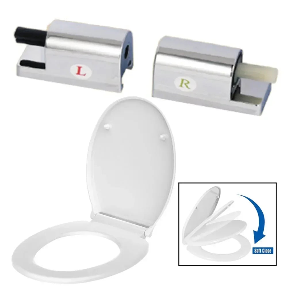 Toilet Soft Close Hinges Seat Hinge Replacement Traditional & Contemporary Toilet Lid Hinges Fixing Connector Parts NEW Oasis Select Default Title