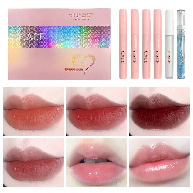 CACE 6-Piece Matte Liquid Lipstick & Lip Gloss Gift Set