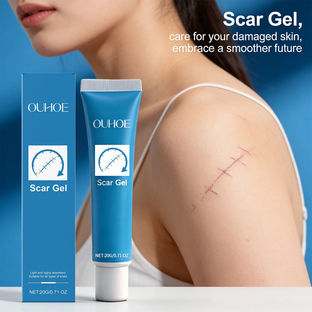 Ouhoe Scar Gel Scar Repair Cream Fade-Out Scald Scar Skin Wound Cream Stretch Marks Acne Marks Repair Gel Skin Care Products Oasis Select