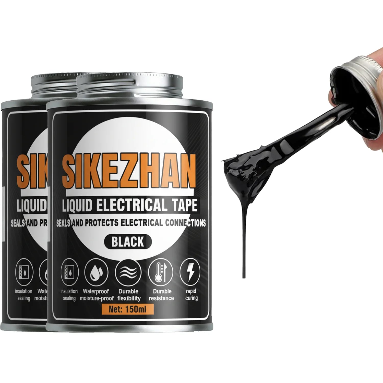 Liquid Electrical Tape Tube Fast Drying Waterproof Insulation Sealant High Temp UV Rubberized Coating Wire Cable Glue Paste Tool Oasis Select 300ml