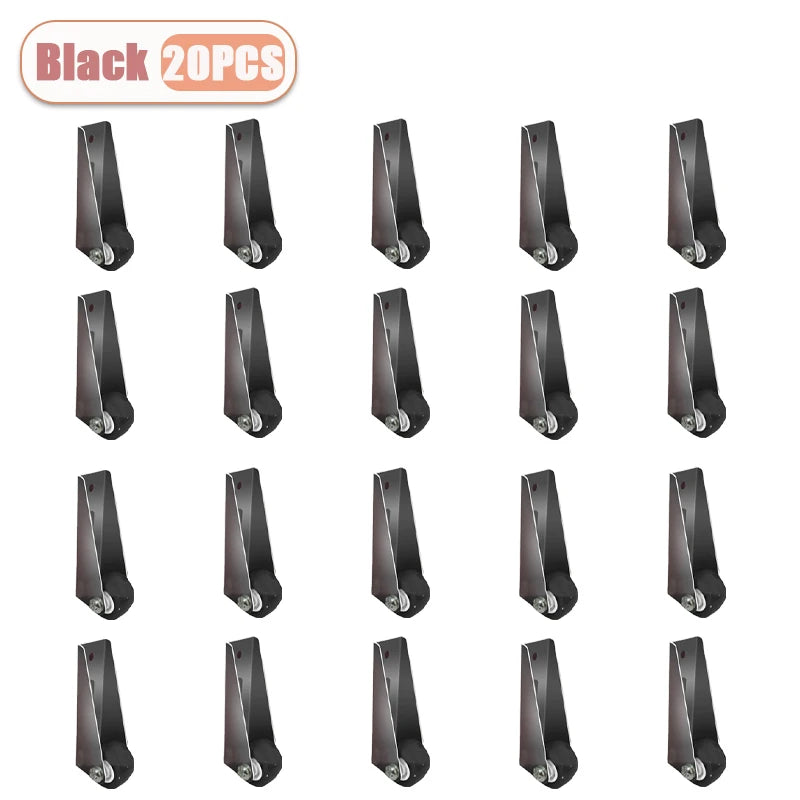 1-30PCS Heavy Duty Directional Pulley for Sliding Door Vertical Side Mount Track Support Anti Sag Wheel for Furniture Home Use Oasis Select Black-20PCS