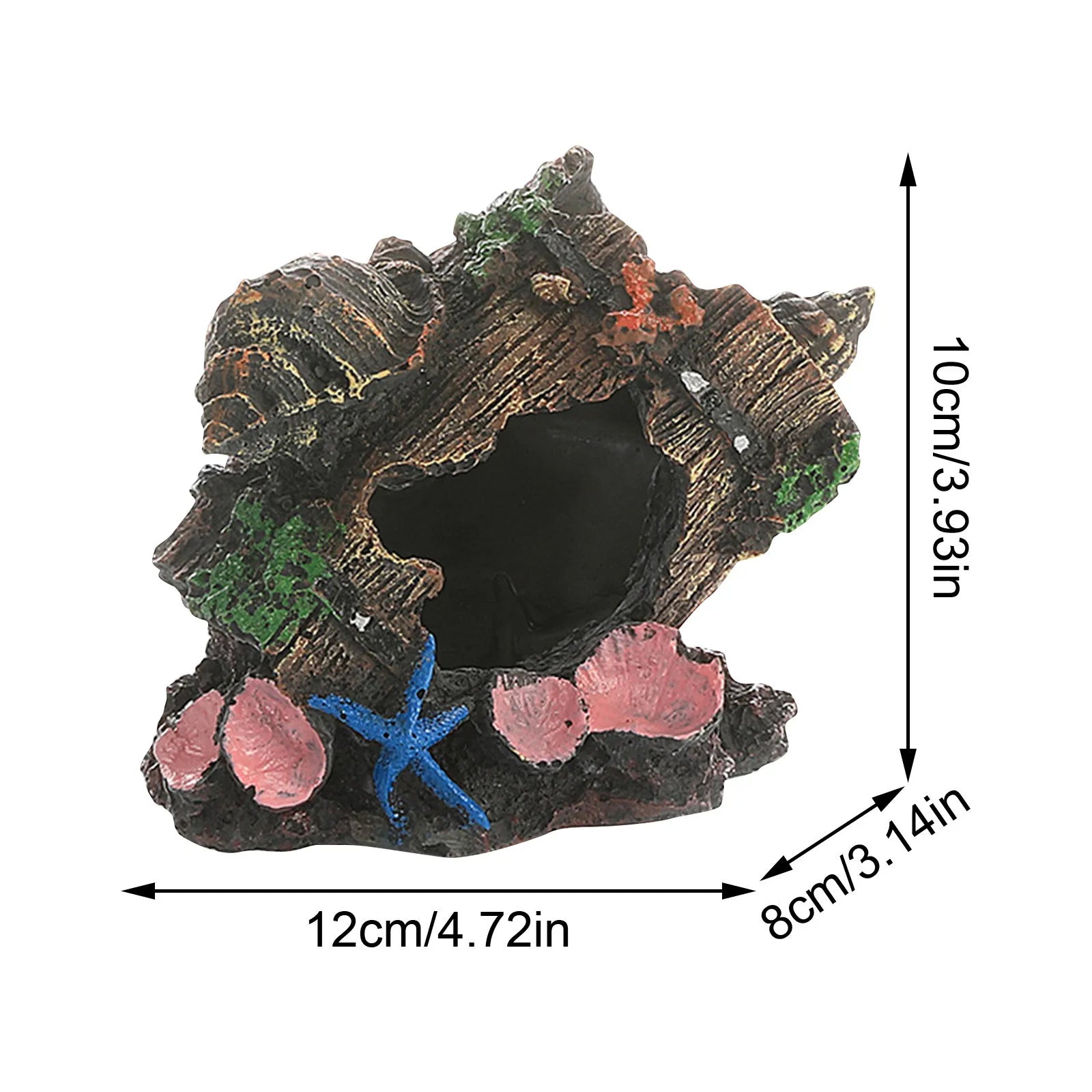 Aquarium Barrel Cave Resin Ornament | Fish Tank Decoration Aquarium Cave Ornament Oasis Select
