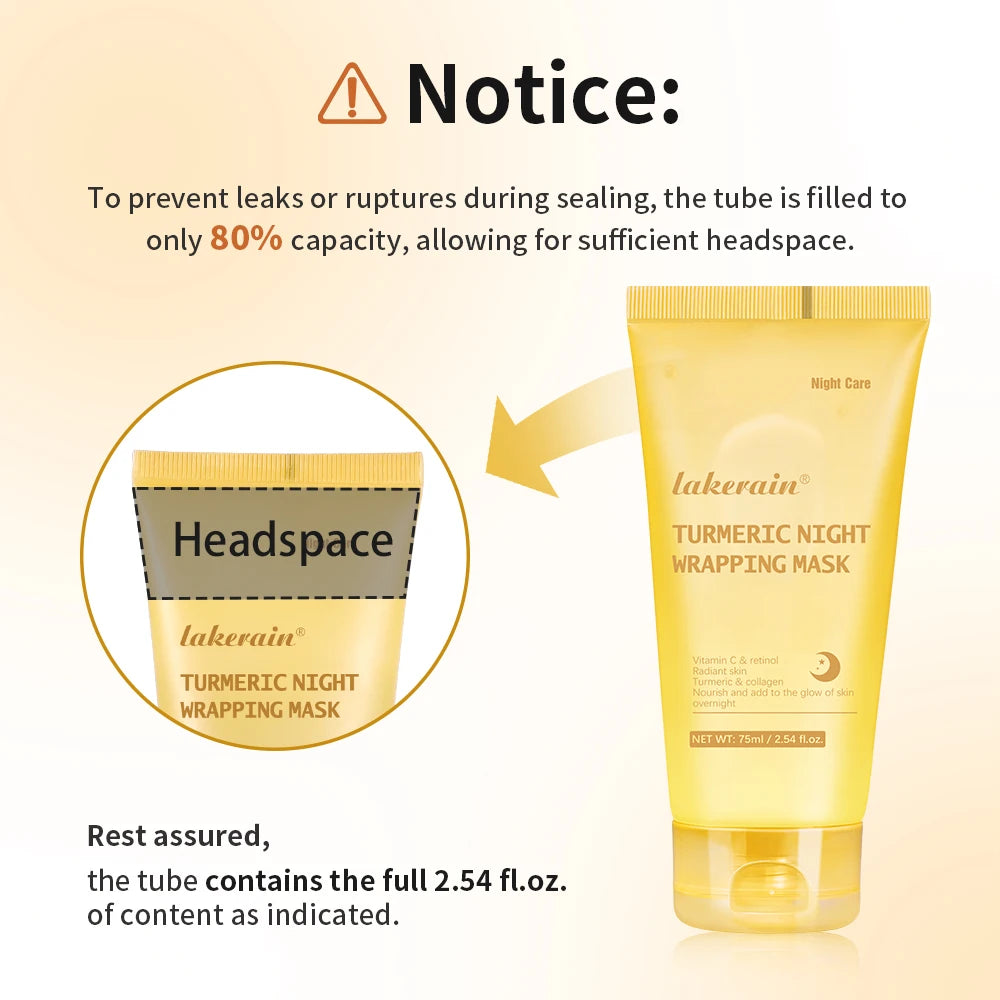 Peelable Effect Turmeric Night Wrapping Mask Smooths Roughness Skin Radiance Elasticity Moisturizing Brightening Face Mask Oasis Select