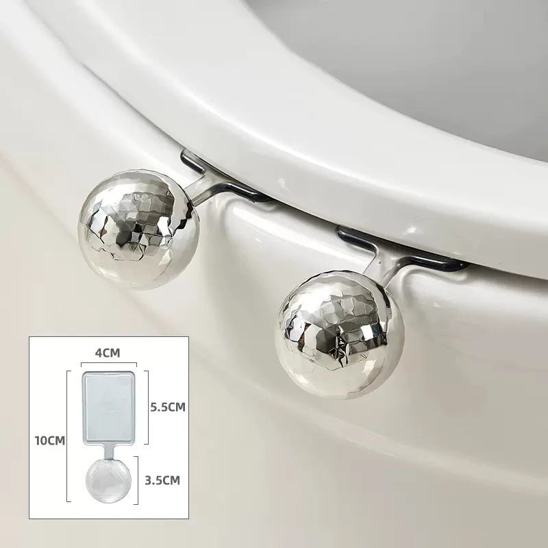 Toilet Lid Lifter Set Self-Adhesive Toilet Seat Lifter Avoid Touching Toilet Cover Handle Bathroom Accessories For Office Home Oasis Select A-2PCS