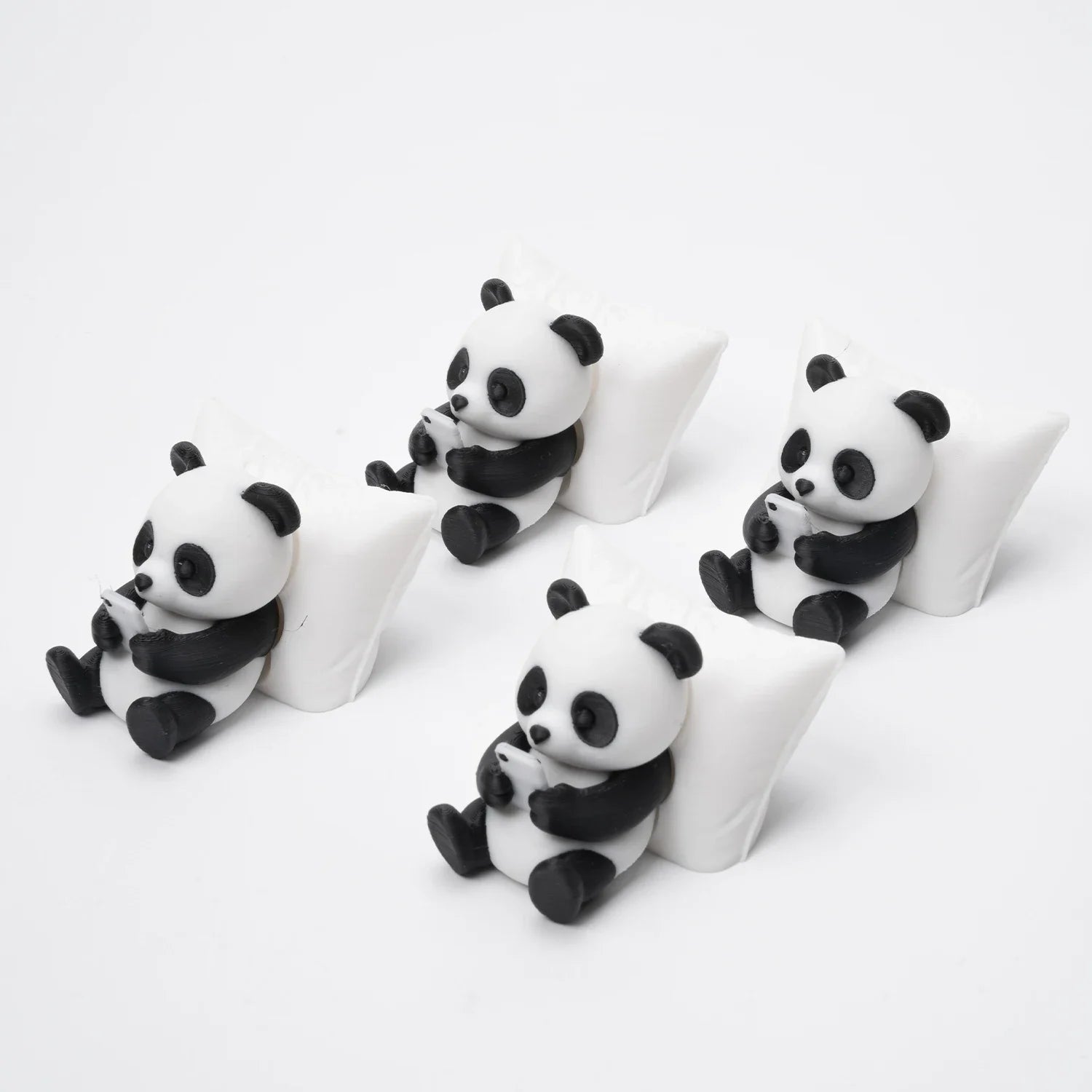 Desktop Office Decoration Panda Sculpture Ornament Creative Animal Model Car Decor Collectible Figurines Car Dashboard Ornament Oasis Select 4PCS