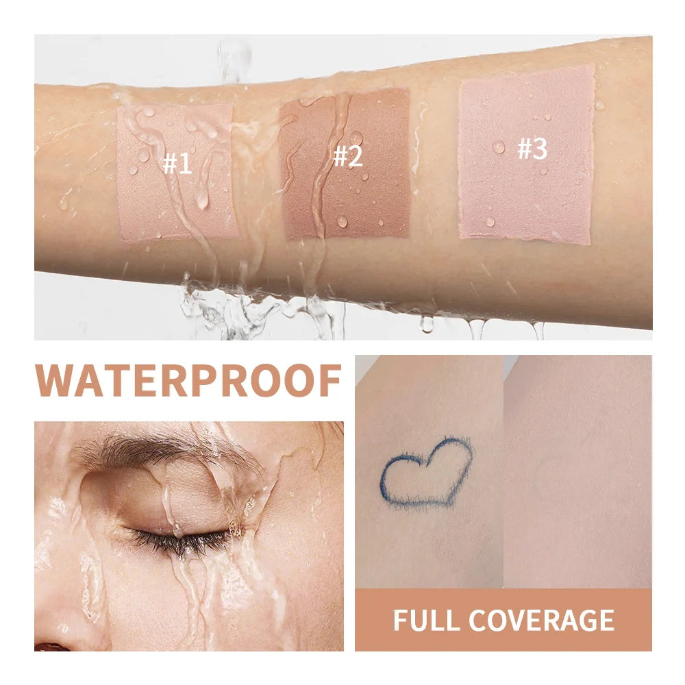 Waterproof Full Coverage Undereye Color Corrector Matte Nourishing CC Full Coverage Pressed Powder Foundation Makeup Oasis Select