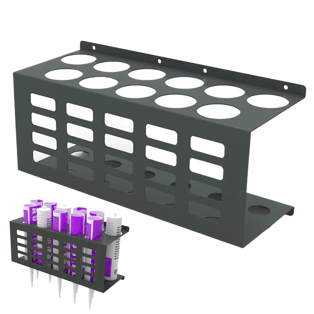 Caulk Tube Holder Rack Metal Grease Tube Rack Wall Mounted Sealant Organizer Hand Caulking Tube Rack Caulking Tool Organizer Oasis Select