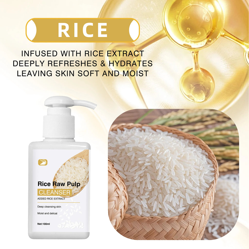 Ottilavie Rice Pulp Face Cleanser – Brighten & Hydrate All Skin Facial Cleanser Oasis Select