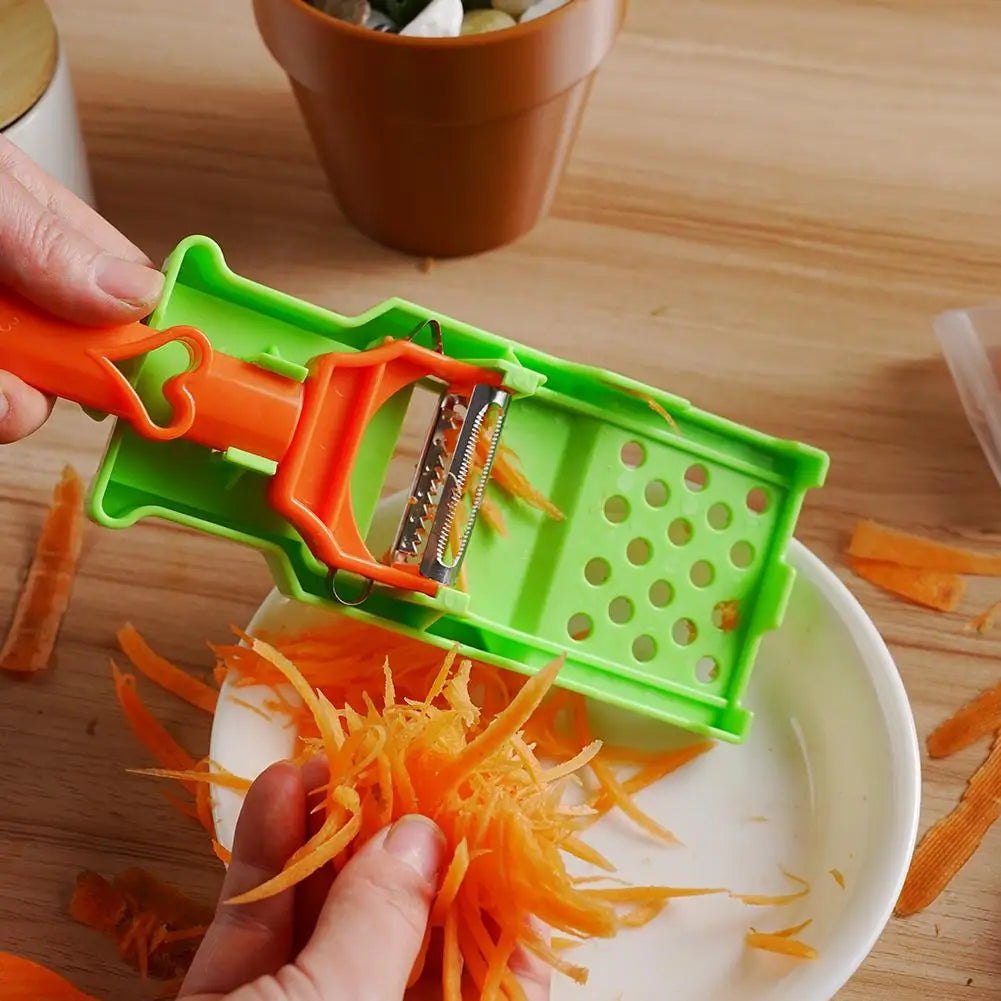 2-in-1 Stainless Steel Vegetable Peeler & Fruit Slicer Tool Vegetable Peeler Tool Oasis Select