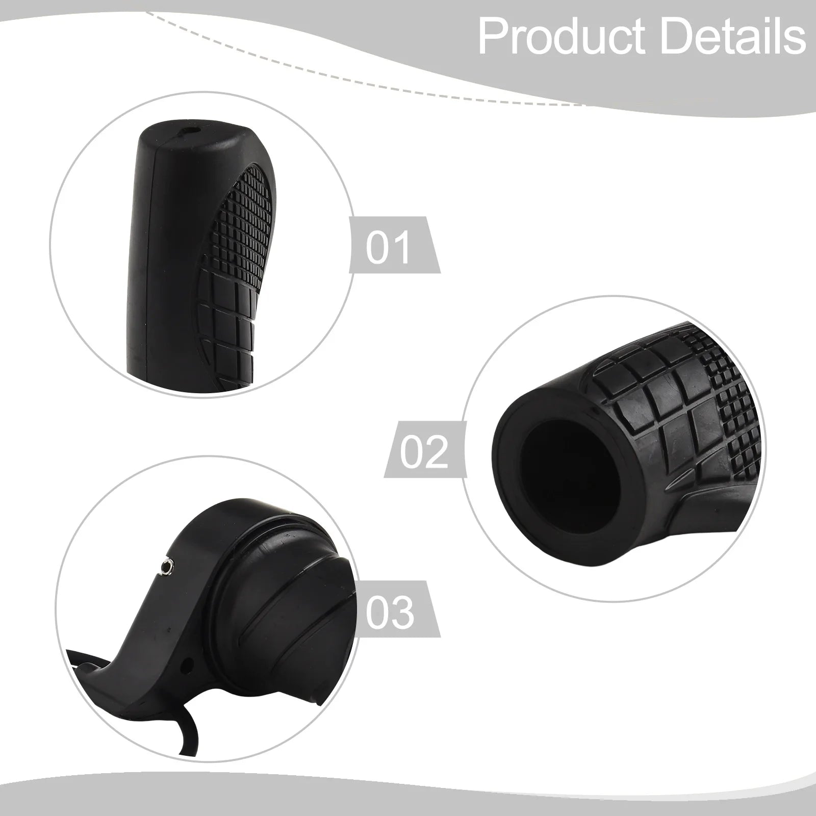 12-72V Throttle Electric Bike Throttle Voltage Compatibility Waterproof Connector Wear-resistant Grip Versatile Voltage Throttle Oasis Select