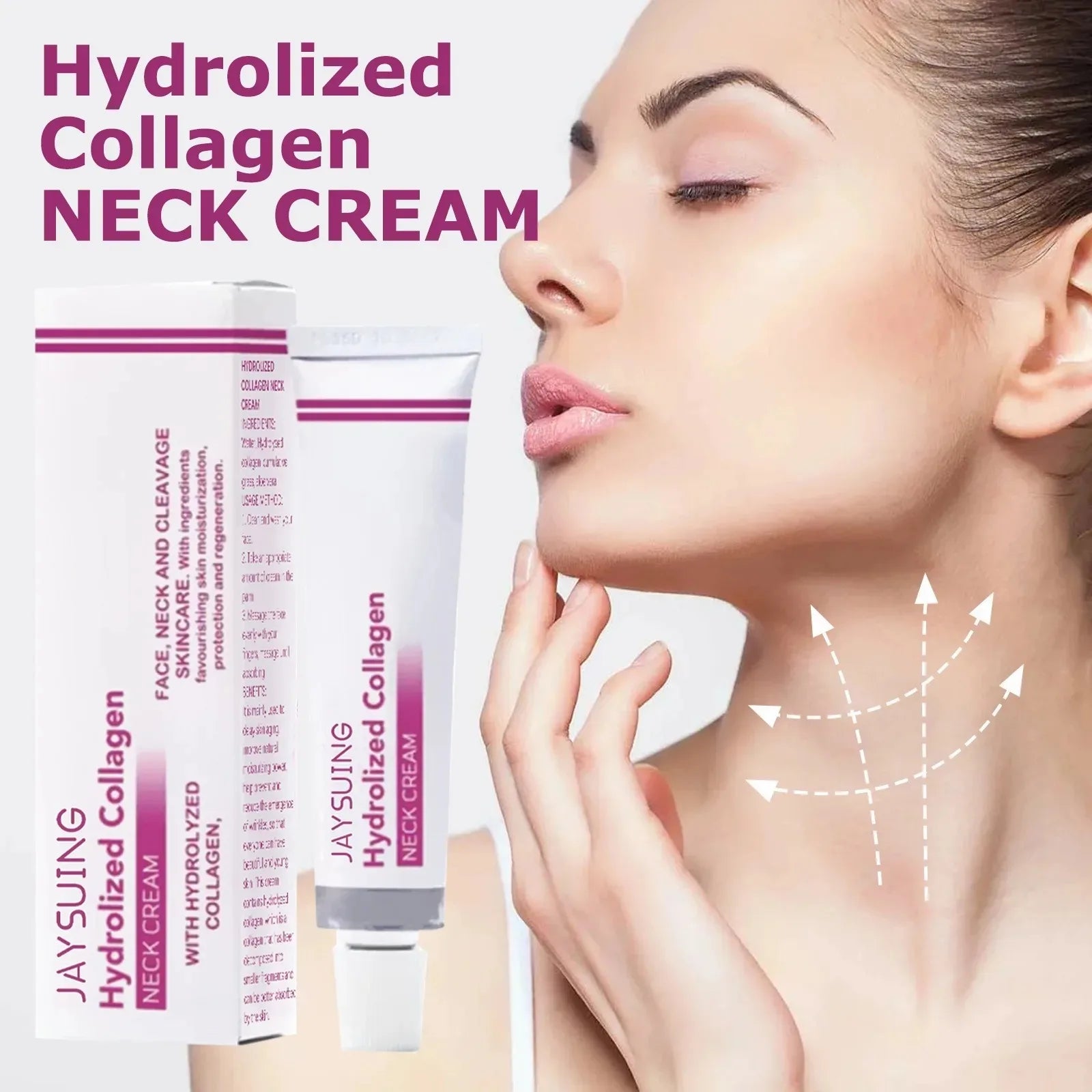Hydrolyzed Collagen Neck Cream Eliminate Neck Fine Lines Firming Lifting Neck Remove Double Chin Rejuvenation Cream SkinCare Oasis Select