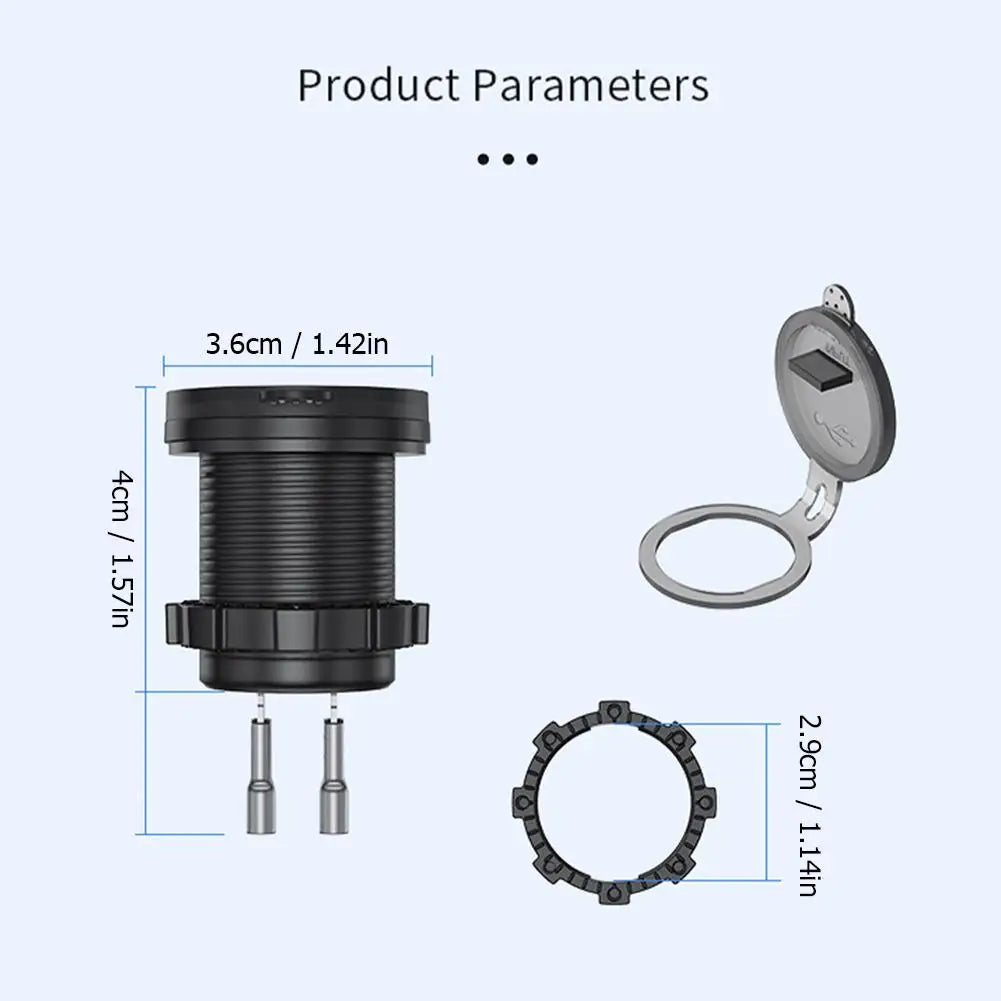 4-Port USB Car Charger 30W PD QC3.0 Fast Charging LED Display Vehicle USB Charger Oasis Select