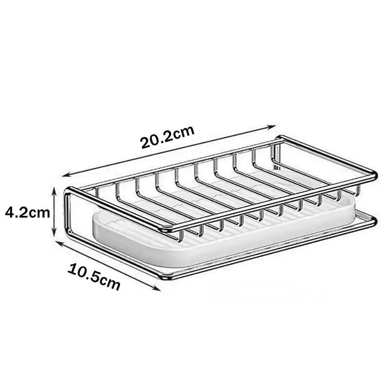 Stainless Steel Soap Rack Kitchen Bathroom Sink Shelf W Drainage Tray Rust-resistant Saver Basket For Kitchen Bathroom Accessory Oasis Select A2