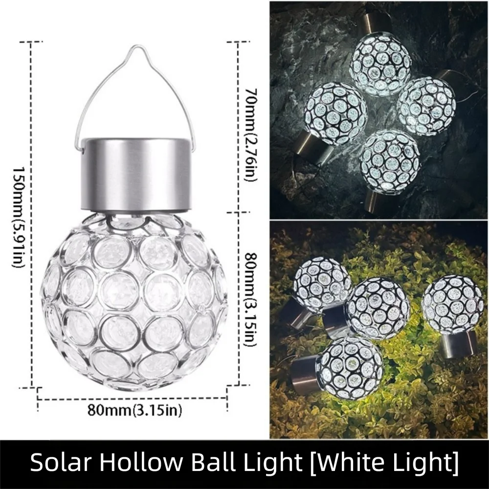 Solar Crystal Ball Hanging Light | Multicolor LED Motion Sensor