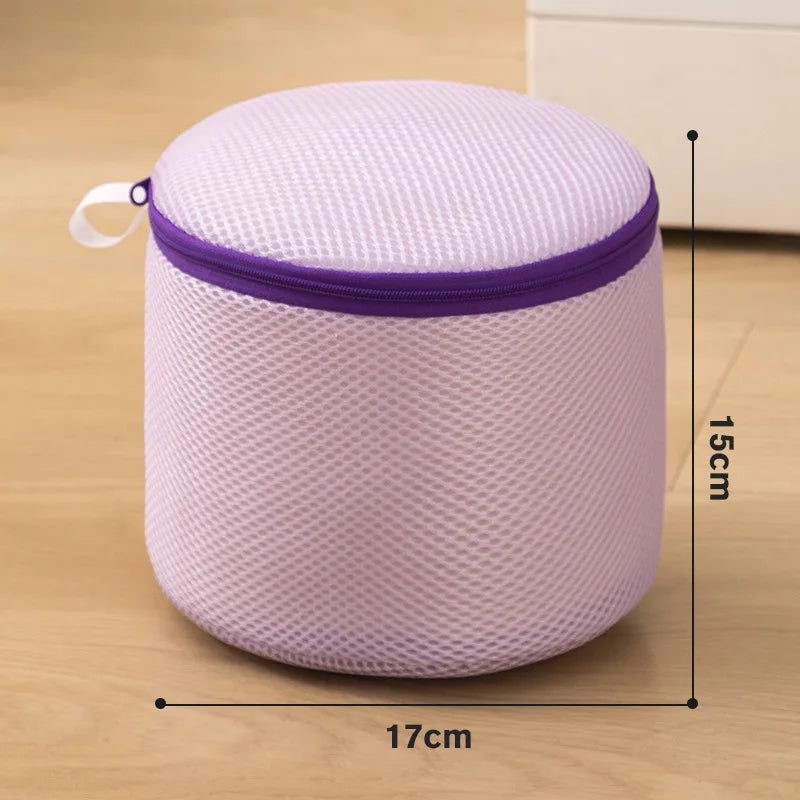Washing Machine Underwear Cleaning Bag Bra Dedicated Nursing Mesh Laundry Bags Lingerie Zipper Storage Pouch Home Organizer Oasis Select PURPLE