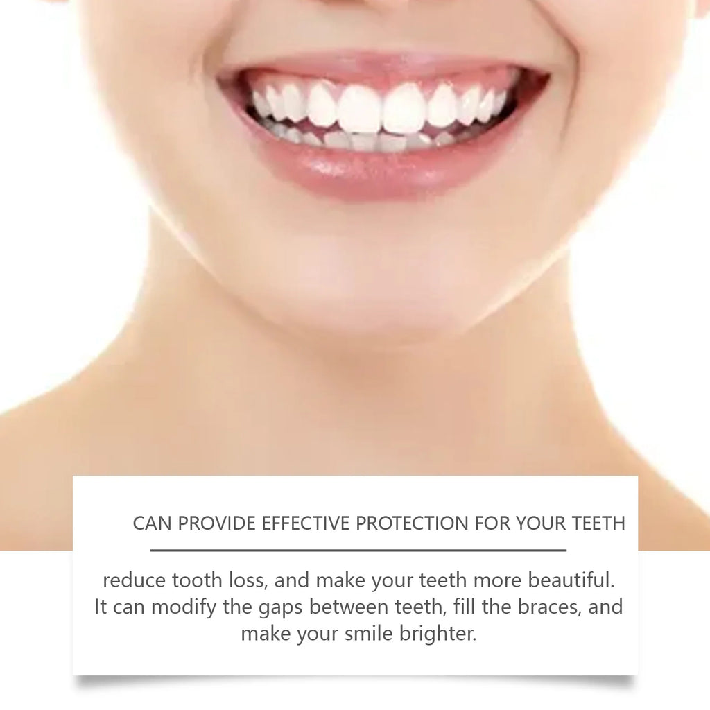 Silicone Denture Set Upper Lower Veneers False Teeth Braces Adjustable Perfect Smile Soft Comfortable Teeth Orthodontic Adults Oasis Select