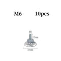 10pcs M6/M8 Screw Rubber Suction Cup with Screw Plastic Sucker Pad Holder Turn Nut Glass Table Tops Storage Tool Hooks Oasis Select M6 10PCS