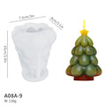 Star Christmas Tree Scented Candle Mold DIY Fragrance Plaster Christmas Decorative Ornament Silicone Mold Oasis Select A