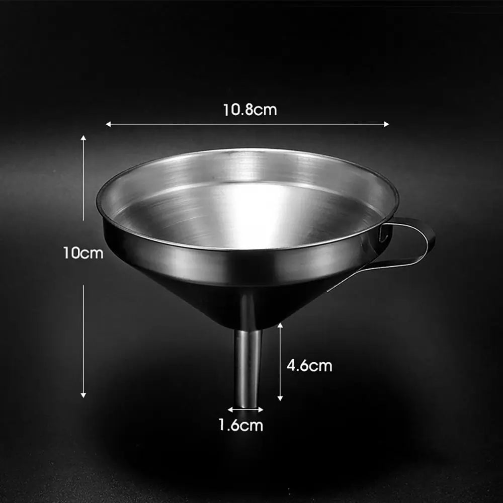 Wide Mouth Stainless Steel Funnel Spice Cooking Oil Filter with Detachable Filter Filter Funnel Oil Spill Kitchen Tool Oasis Select 1