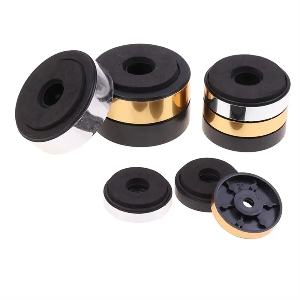 Gold Sliver Black Audio Stereo SoundBox Mats Speaker Spikes Amplifier Feet Pad Speaker Stand Feets Speaker Isolation Feet Oasis Select