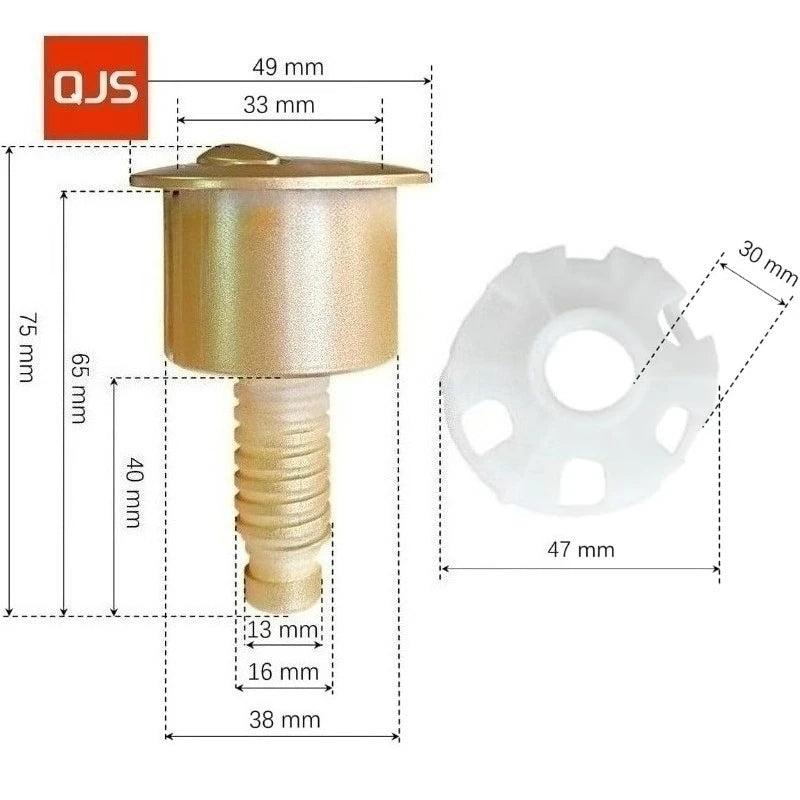 Toilet Flush Button Cistern Flusher Replacement Parts, Toilet Push Button Easy Installation Modern Bathroom Upgrade (Matt Gold) Oasis Select