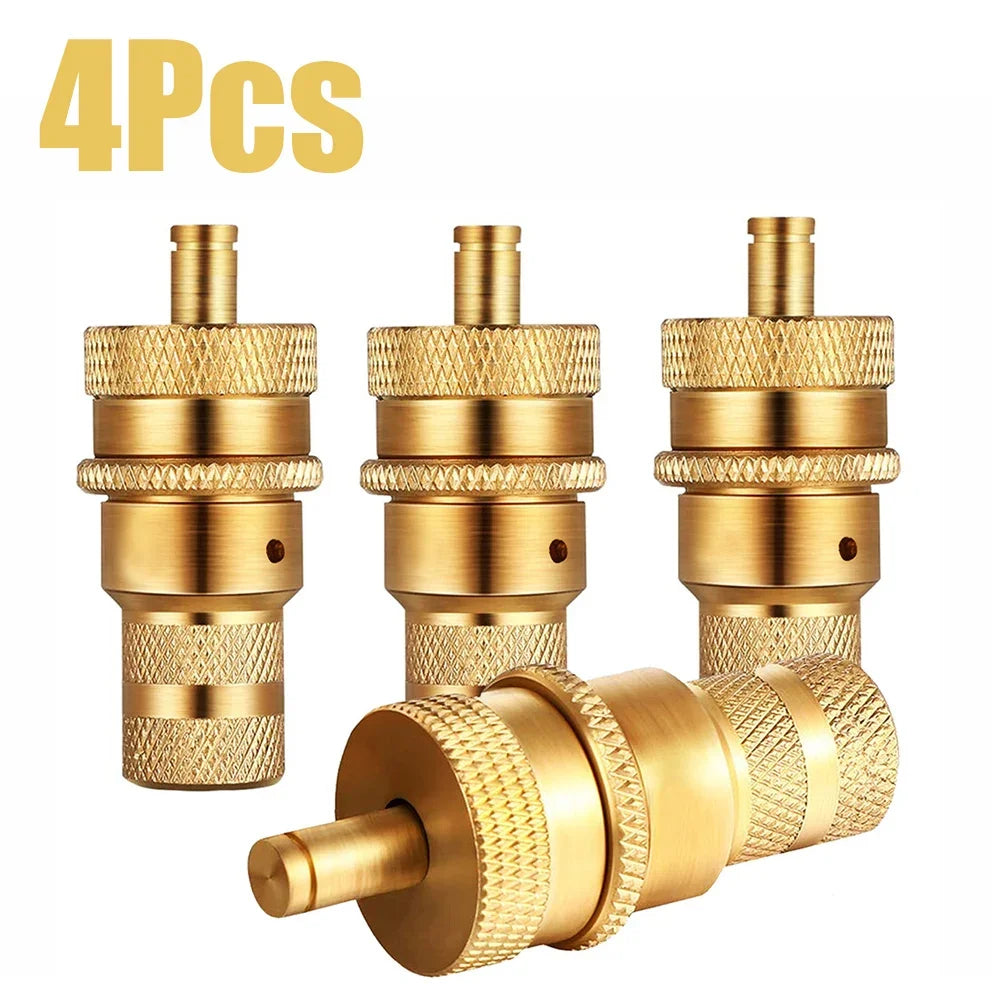 Universal Offroad Tire Deflators Automatic 6-30 PSI Brass Tyre Deflator Tire Pressure Relief Valve For Car Truck Motorcycle Jeep Oasis Select Old-4Pcs