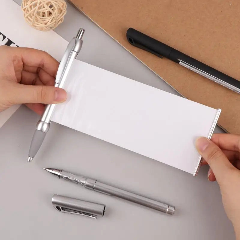 Hidden Retractable Writing Pen with Pull-out Paper, Easy to Use, Portable Tool for Note Taking & Daily Writing Oasis Select