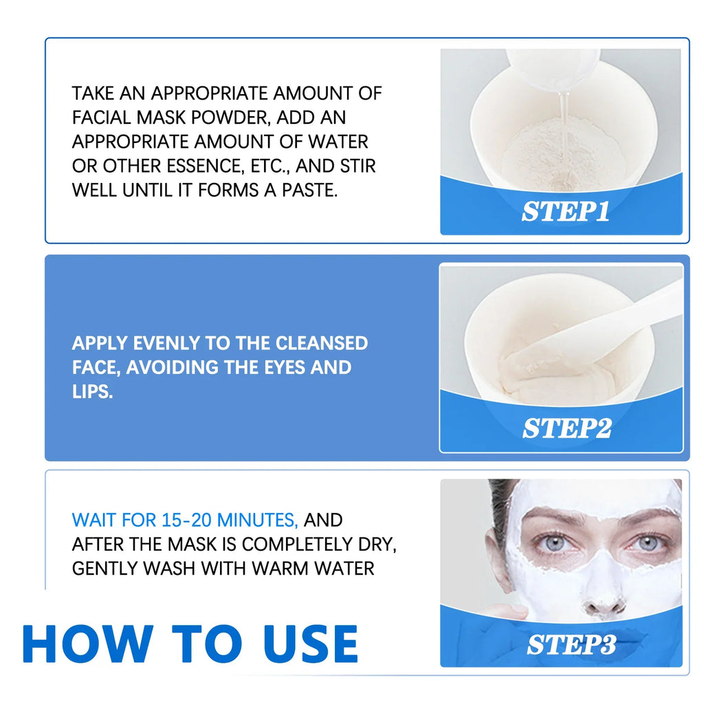 Hyaluronic Acid DIY Mask Powder 100g – Hydrating & Brightening DIY Face Mask Powder Oasis Select