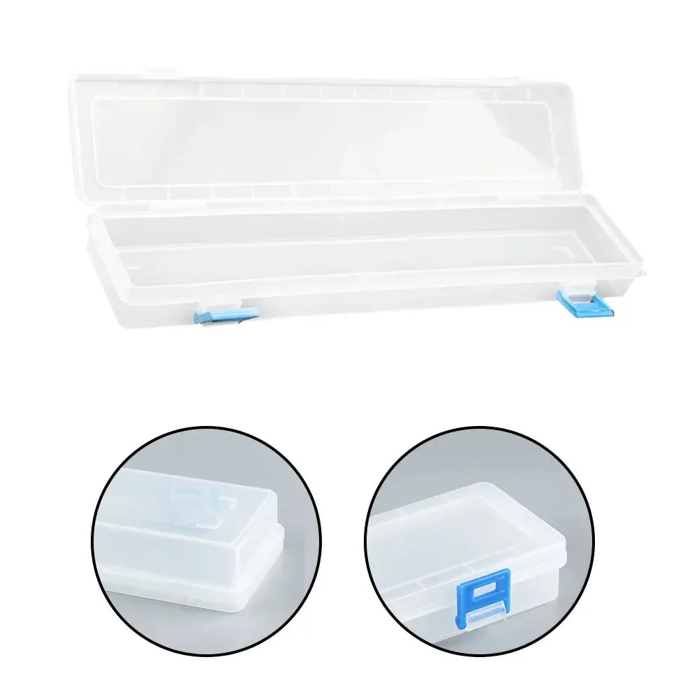 1Pc White Storage Box 33x7x3.5cm For Brushes Painting Pencils Watercolour Pens Arts Crafts Sewing Drawing Protctor Hand Tools Oasis Select