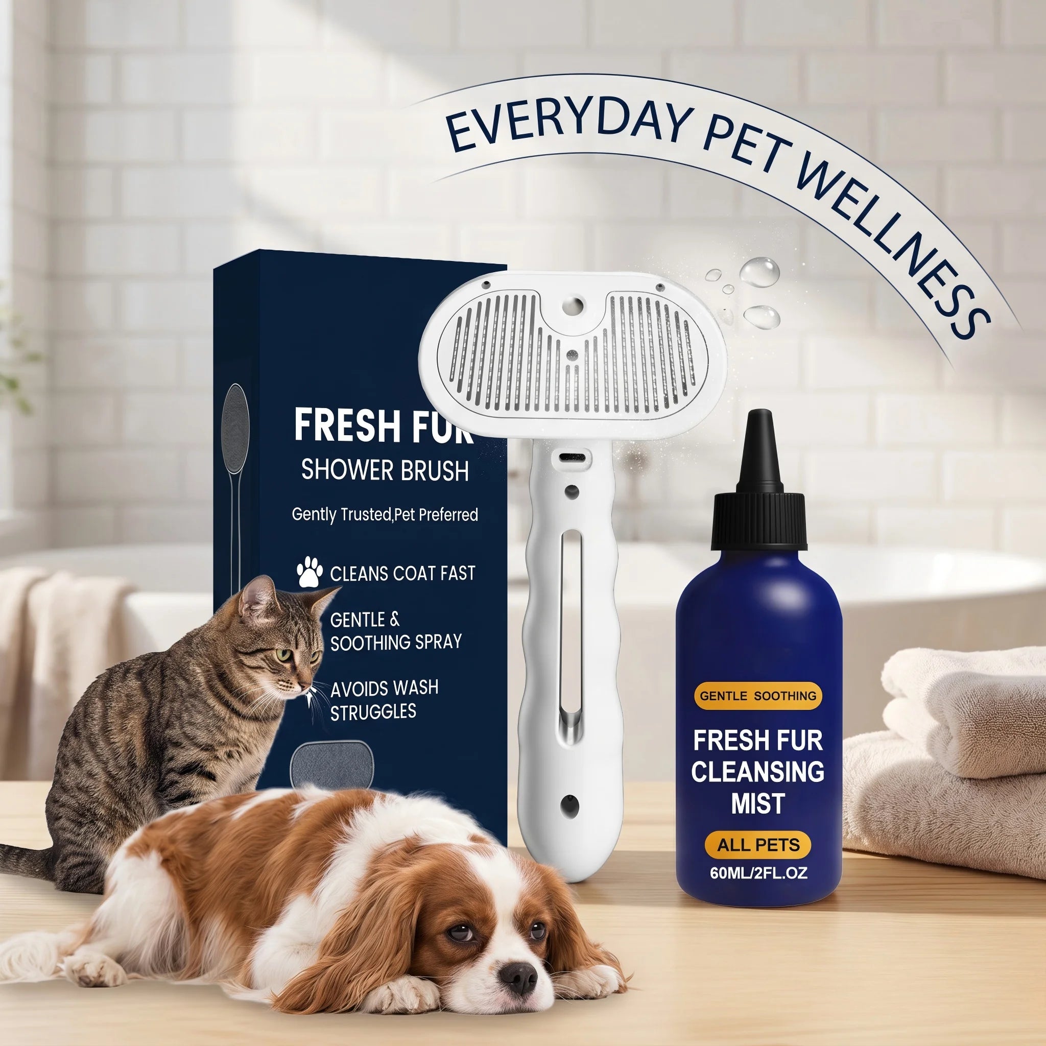 Pet Hair Cleaning Spray Suit Softens and Smoothes Matted Fur Remove Odor Combing and Knotting Fluffy Hair Refresh & Deodorizing Oasis Select Default Title