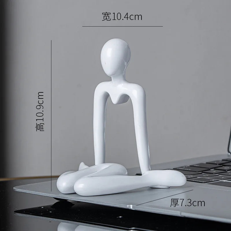 Abstract Figure Thinkers Plastic Crafts Cute Little Ornaments Room Decorations Oasis Select A white
